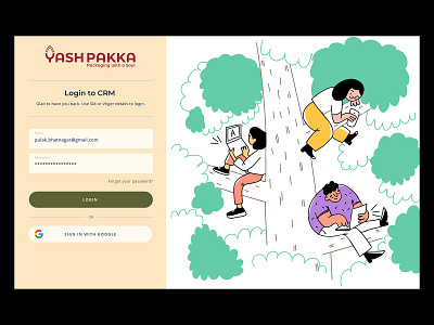 Yash Pakka CRM Login UI crm india login login ui ui ui design ui designer ui ux web uiux user experience user interface design uxdesign web based app