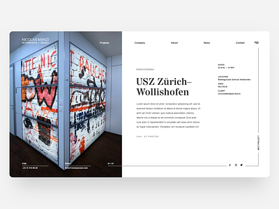 Nicholas Manzi — website for an architect architect design minimal personal portfolio