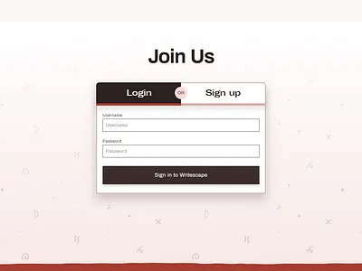 Writescape home guest branding css daily ui dailyui html illustration react typography ui web