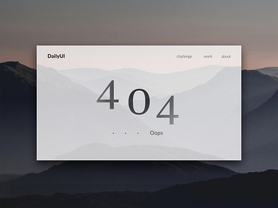 DailyUI 008 404page dailyui design ui ux web website