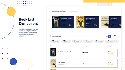 Book List illustrator ui ux web xd