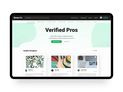 Fiverr Pro clean fiverr landingpage modern typography ui uidesign uiux web webdesign
