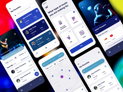 Event App Ui Design app app design event app event design event ui live music music station musician uiuxdesign ux