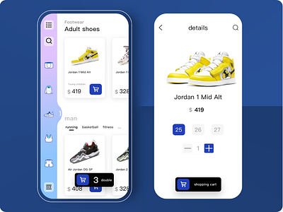 shopping app application interface shopping ui