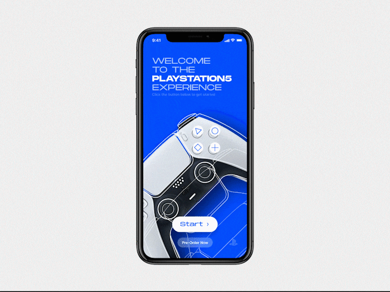 PlayStation5 Experience App animation app design console games gaming interaction playstation5 sony