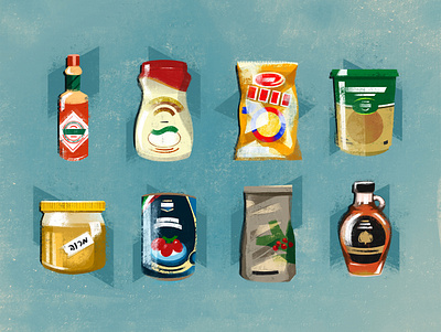 Staple Food art artwork design digital art digital illustration eat food food illustration food package foodie illustration illustration art ipadpro local package painting procreate procreate app snacks sweets