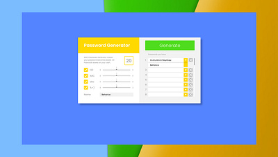 Password Generator ui ux