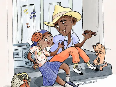 Happy old age bookillustration characterdesign childrenbook childrenbookillustration cutecharacter design illustration illustrations illustrator