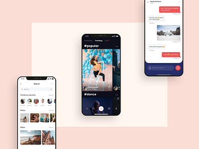 Social Networking App UI Design adobe xd app design app designer app screens figma messaging app mobile mobile app mobile app ui design sketchapp social app social media ui ui design ui kit ui ux design video app 应用 应用界面 设计