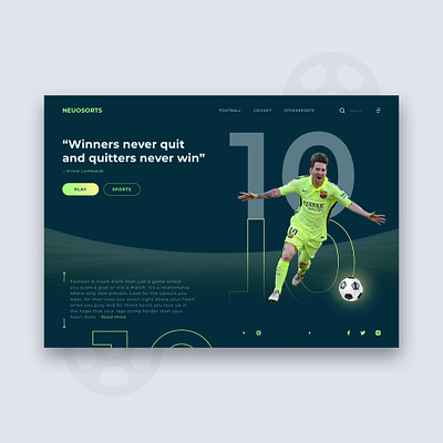 NeuoFootball Shot ⚽️ app design football ui uiux ux web website website concept website design