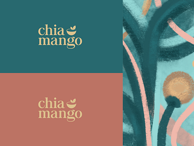 Chia & Mango - Organic Foods, Cafe bowl acai healthy branding cafe branding cafe caffee coffee farm natural green copper gold identity illustration logo mark minimalistic organic organic food pattern sustainable typogaphy vegetarian vegan green leaf