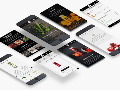 Raw Pressery website cold pressed juice juices monotone photography responsive design ui ux website design