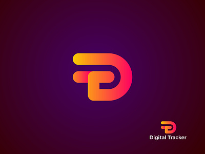 t+d letter mark | Digital tracker modern logo | modern gradient brand identity branding design creative lettering lettermark logodesign logodesigner model modern modern design modern logo monogram t and d logo mark traveling wordmark wordmark logo