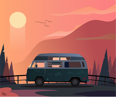 Long Way adobe illustrator art boos dribbble illustration longway vector way