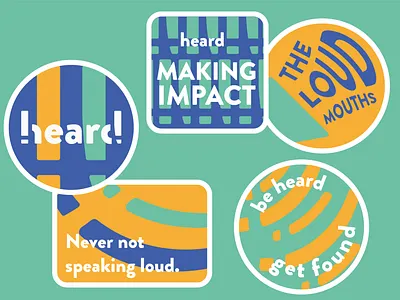 heard PR Sticker Graphics advertising branding marketing pattern social media sticker