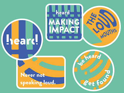 heard PR Sticker Graphics advertising branding marketing pattern social media sticker