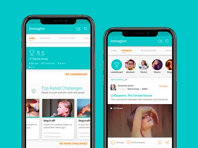 Immaginn android app app ui immersive interactive platform ui design ux design