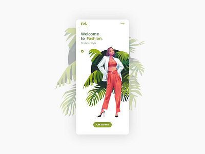 Fashion Girl app app design appscreen clean design logo minimal platform profile typography ui ux web web