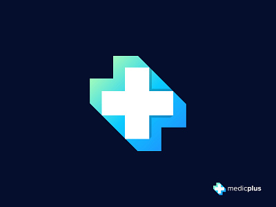 MedicPlus Logo Design 3d logo abstract app logo app logo design brand identity branding branding concept design gredient logo logo design concept logo design services logodesigner logomark logotype medical new plus technology vector icon mark symbol