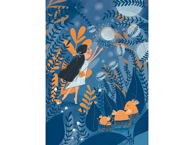 Garden of amazing discoveries artist branding design flat ui vector