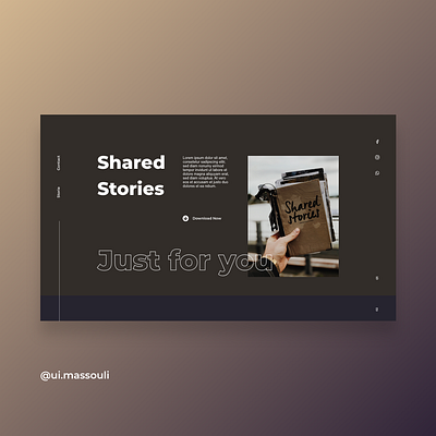 Shared Stories art design designer illustration illustrator typography ui uiwebdesign ux web website