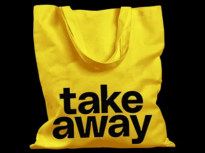 Take Away big type black type experimental experimental design experimental typography filippos fragkogiannis gradient gradient type milos mitrovic only type poly sans poly sans typeface tote bag type typedesign typeface typeface design typography visual communication yellow
