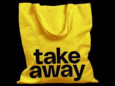 Take Away big type black type experimental experimental design experimental typography filippos fragkogiannis gradient gradient type milos mitrovic only type poly sans poly sans typeface tote bag type typedesign typeface typeface design typography visual communication yellow