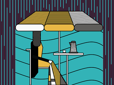 A rainy summer day illustration illustrator vector