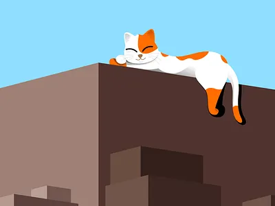 Cat taking a nap = a peace of mind animal animal art animal illustration animals artwork basecamp box cat cat design cats creative creatives design email illustration illustrator mail pet pets vector