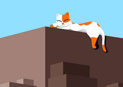 Cat taking a nap = a peace of mind animal animal art animal illustration animals artwork basecamp box cat cat design cats creative creatives design email illustration illustrator mail pet pets vector