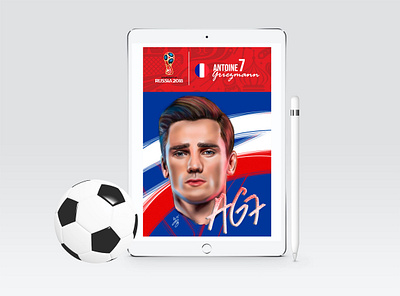 Soccer player illustration art / card cover apple pencil card design design digital painting drawing illustration procreate art procreate brushes realism realistic drawing sport illustration sports design