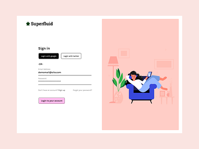 Super fluid login Freebies app clean design clean ui dashboard ui figma design form design form field forms freebies login login design login form login page login screen minimal sketch uidesign userinterface web design websites