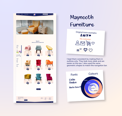 Maynooth Furniture website branding colours design logo ui ux web website xd design