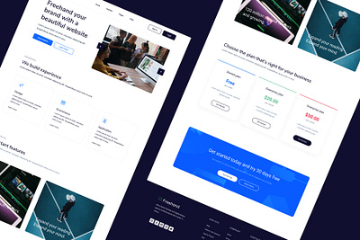 Freehand landing page bootstrap clean design clean ui figma design freebie freebies landing page landing page design landingpage sketch template uidesign userinterface webdesign website website design