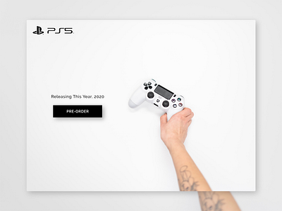 Pre Order Design - Playstation 5 100daysofui adobexd blackandwhite dailyui design monochrome playstation5 ps5 ui