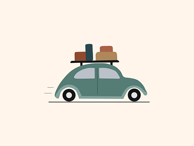 Car abstract adobe adobe illustrator aesthetic aesthetics car cars design illustration road roadtrip suitcase suitcases travel traveling