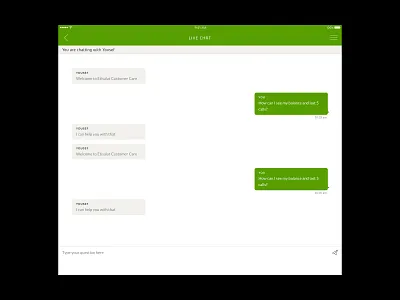 Etisalat - Live Chat android app chat design digital design interface ios minimal modern page product design telecom ui user interface ux web design website