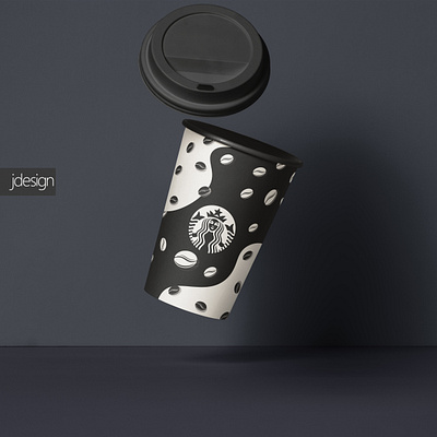 Liquid and coffee design on papercup coffe packaging papercup starbucks