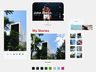 My Stories 006 007 dailyui dailyuichallenge gradient illustration art landing page design profile page settings ui ui ux website