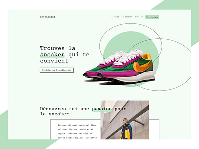 Sneakheart application design green love nike nike shoes old passion product sneaker sneakers ui ux webdesign