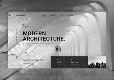 Modern Architecture architecture design minimal modern architecture ui ux web web design webpage website website design