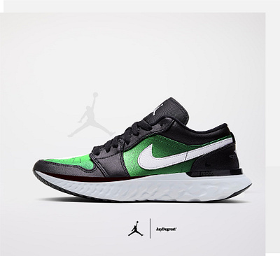 AIR JORDAN RETRO 1 LOW-CUT / RUNMAN REACT animation app branding design footwear footweardesign illustration typography vector web website