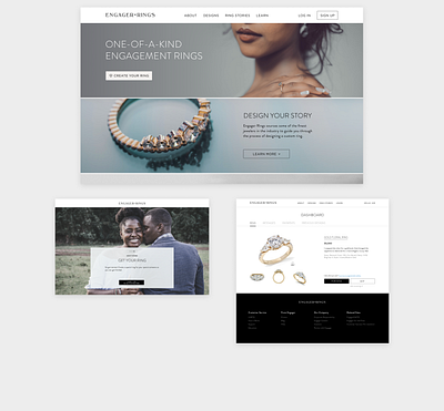 Web Design for Engager Rings creative design designs minimal ui uidesign uidesigner uitrends userexperiencedesign userinterfacedesign ux uxdesign uxdesigner web webdesign website