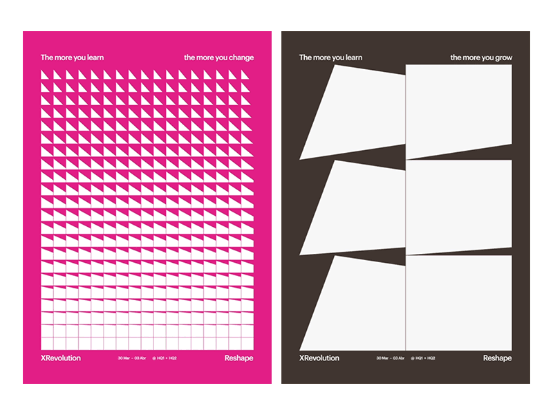 XRevolution 3 animated animation app design motion motion design p5js poster processing