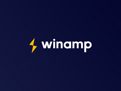 Winamp | Logo Redesign app bolt branding graphic icon identity logo music app music player rebrand rebranding redesign winamp