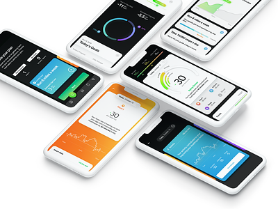 Healthcare Mobile Platform app data design health healthcare heart interactive interface ui wearables