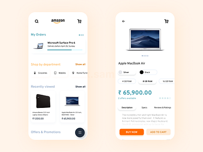 Amazon Redesign amazon app ecommerce figma order product shopping ui uidesign ux