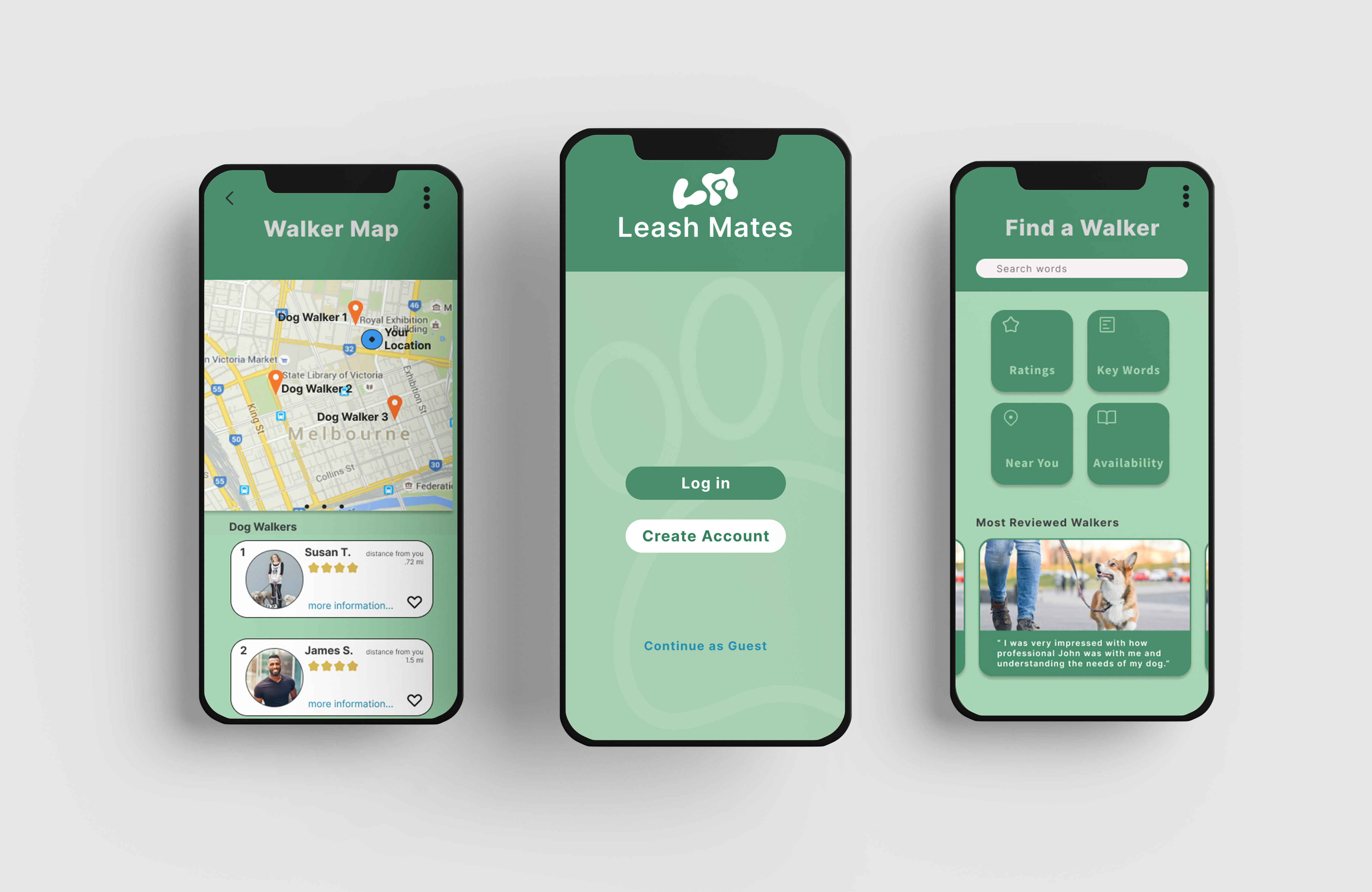 Leash Mates - A Dog Walking App case study graphic design ui ui design uidesign