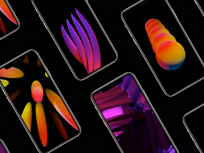 Free phone wallpapers 3d 3d art app background blender clean colorful dark design free freebie freebies illustration minimal orange phone phones purple wallpaper wallpapers