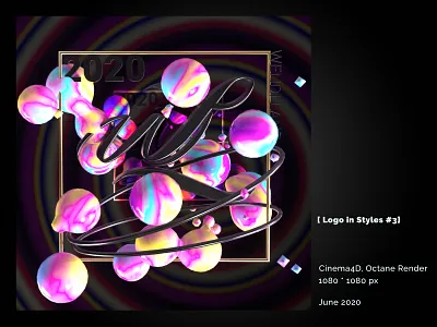 [Logo in Styles #3 - Bubble Gum Attack] 3d art direction cinema4d logo octanerender